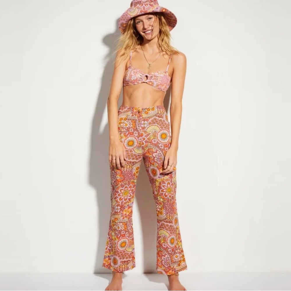 NWOT Billabong X Smiley So Trippy Linen blend Pants